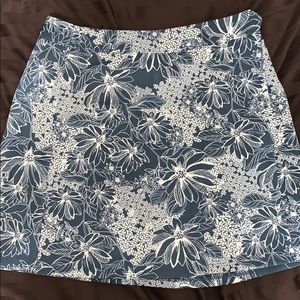 Navy and white floral mini skirt from Abercrombie!